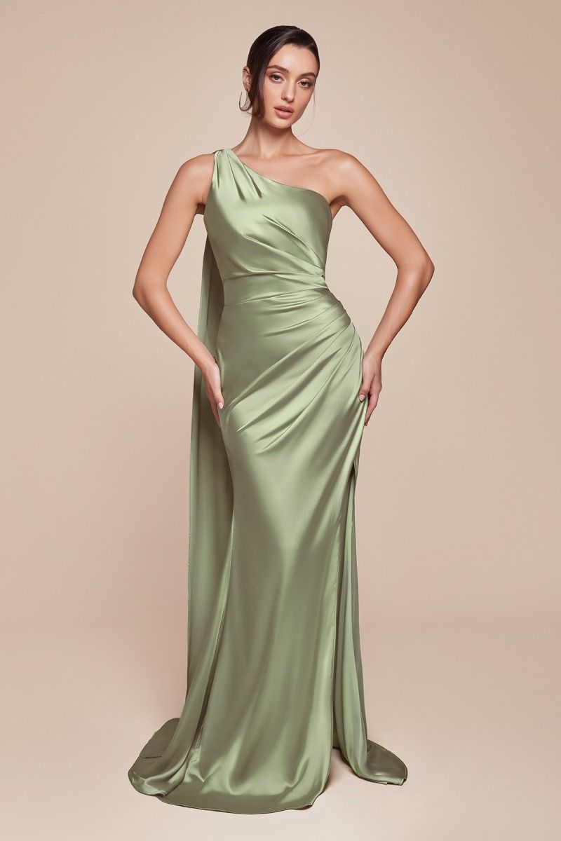 LaDivine 7454 Fitted Slit Long Formal Evening Gown