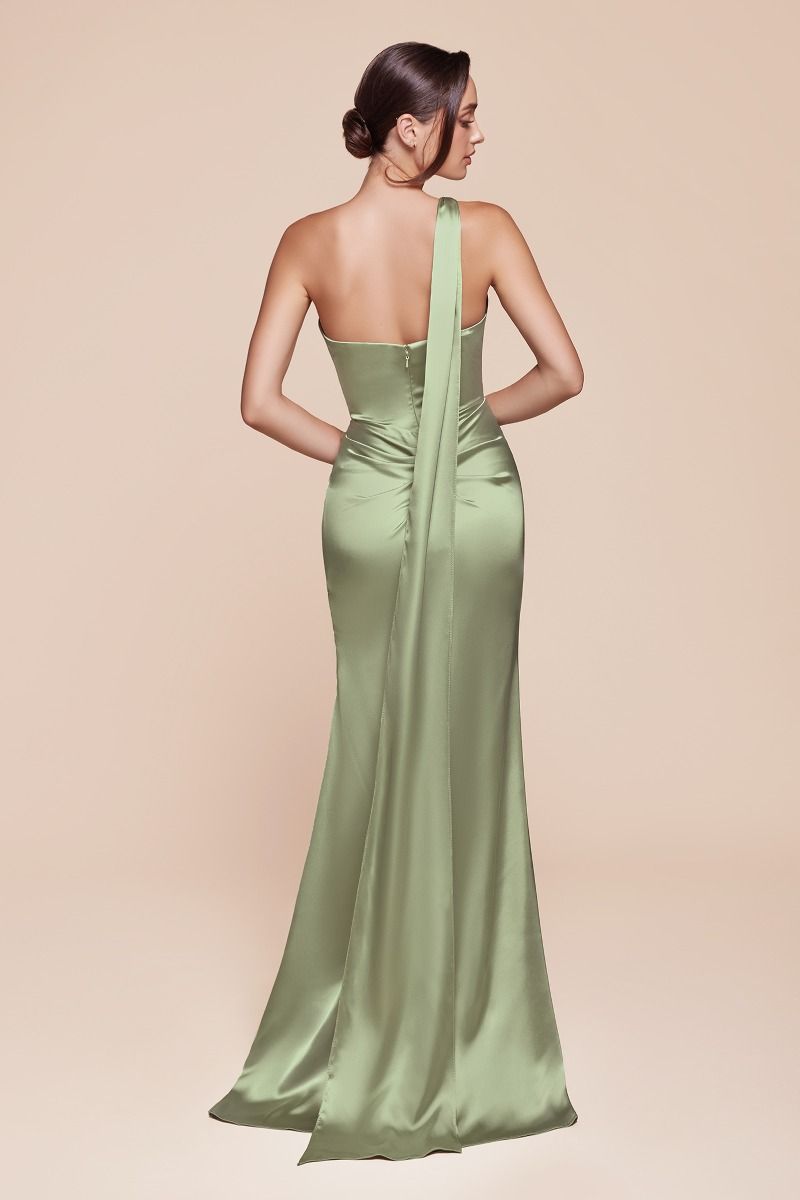LaDivine 7454 Fitted Slit Long Formal Evening Gown