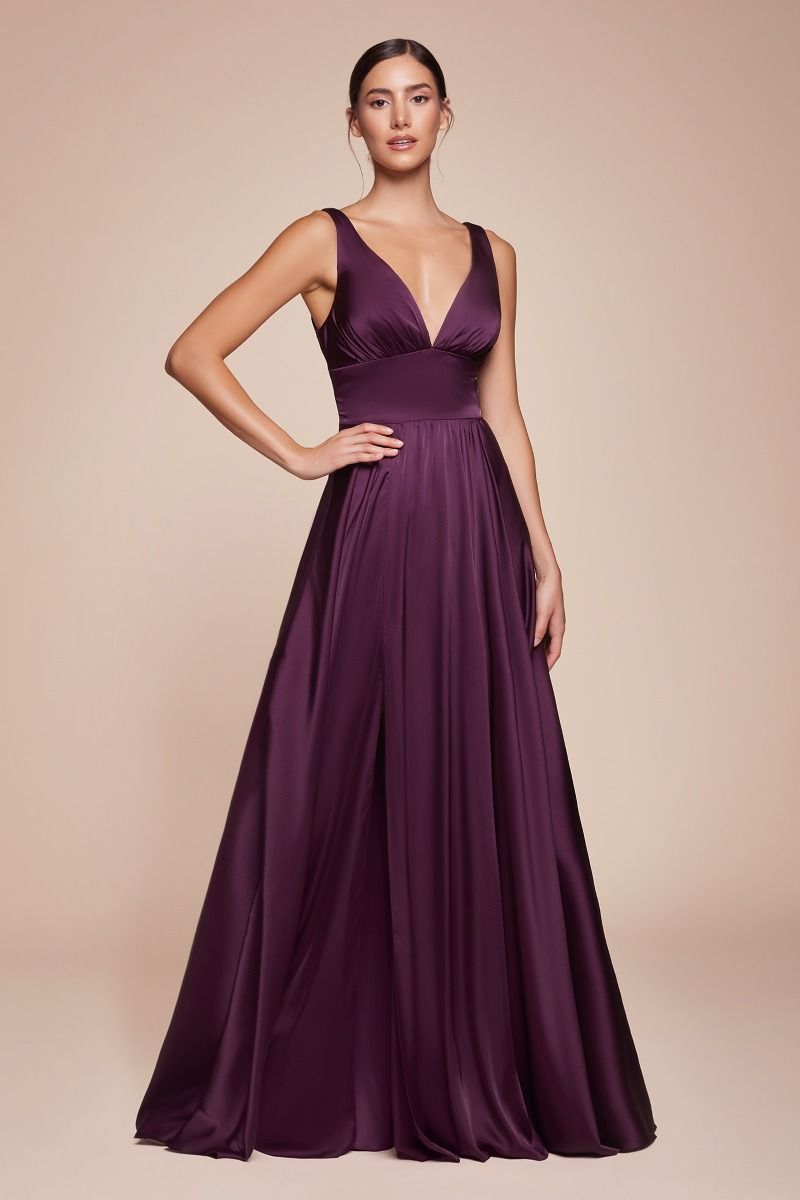 Eggplant Cinderella Divine CD7469 Long Prom Dress Evening Gown Eggplant ...