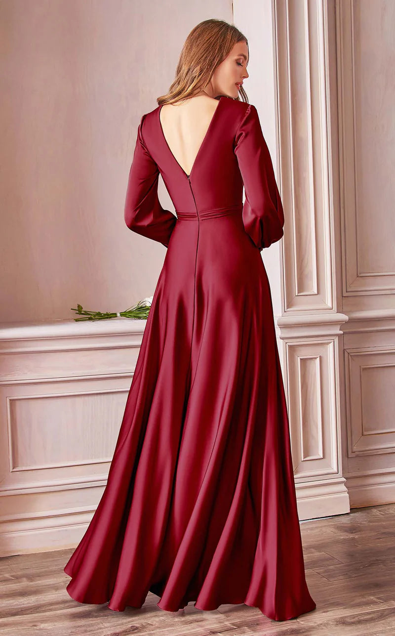 LaDivine 7475 Formal Long Sleeve Dress Evening Gown