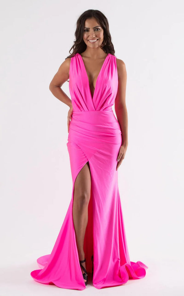 Jessica Angel 747 Prom Long Formal Fitted High Slit Evening Dress