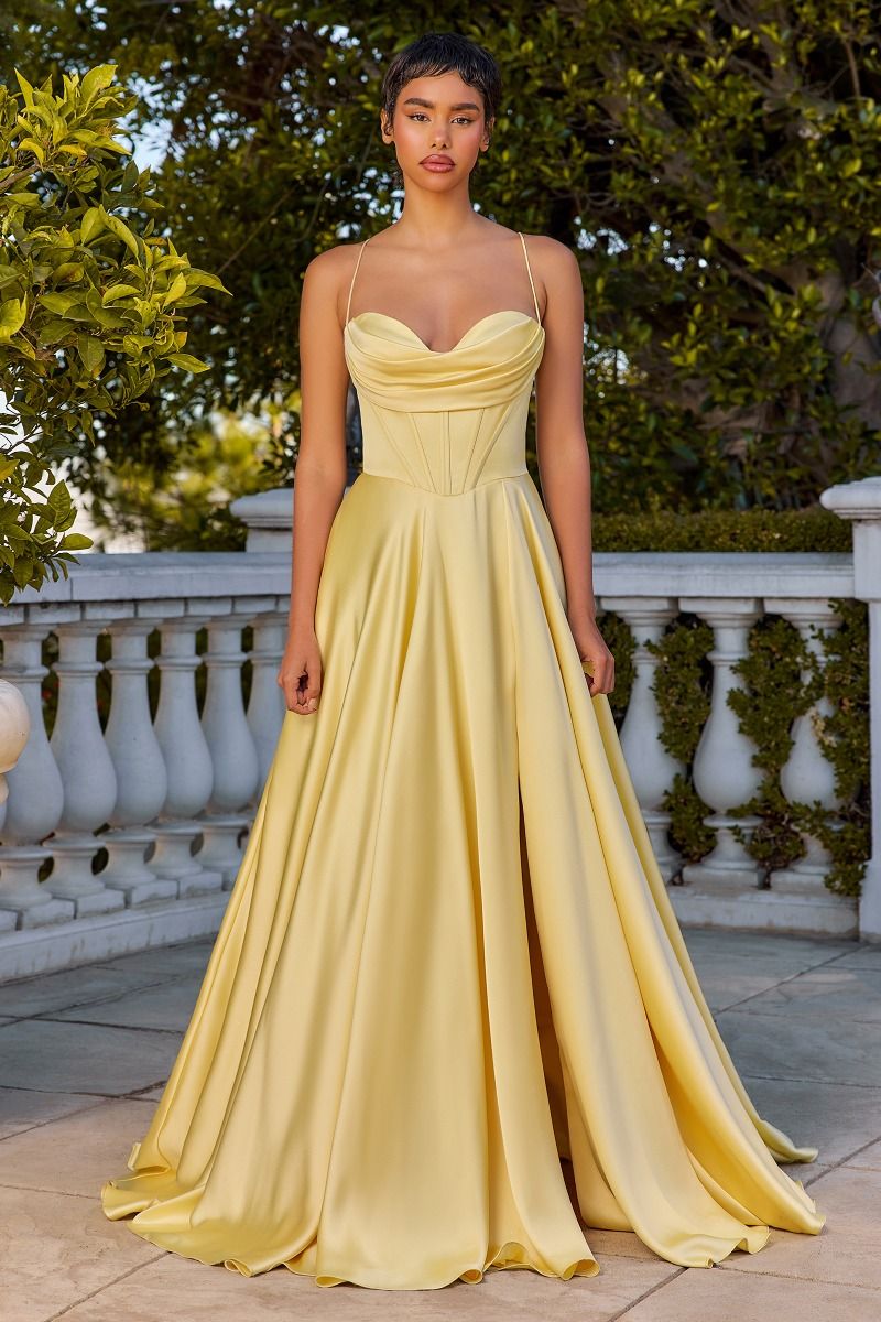 LaDivine 7481 Prom A Line Long Formal Corset Dress
