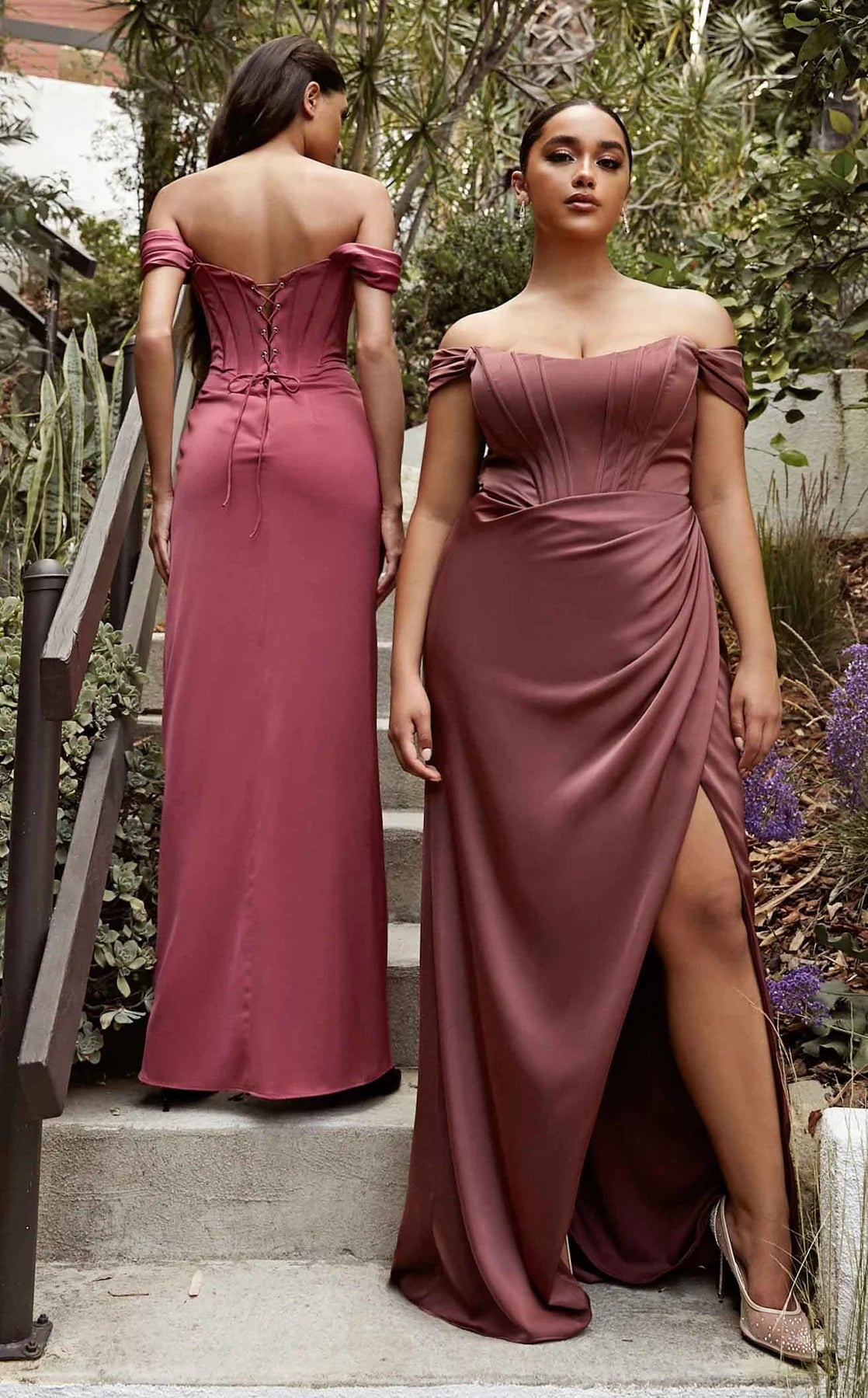 LaDivine CD7484 Long Corset Formal Prom Dress
