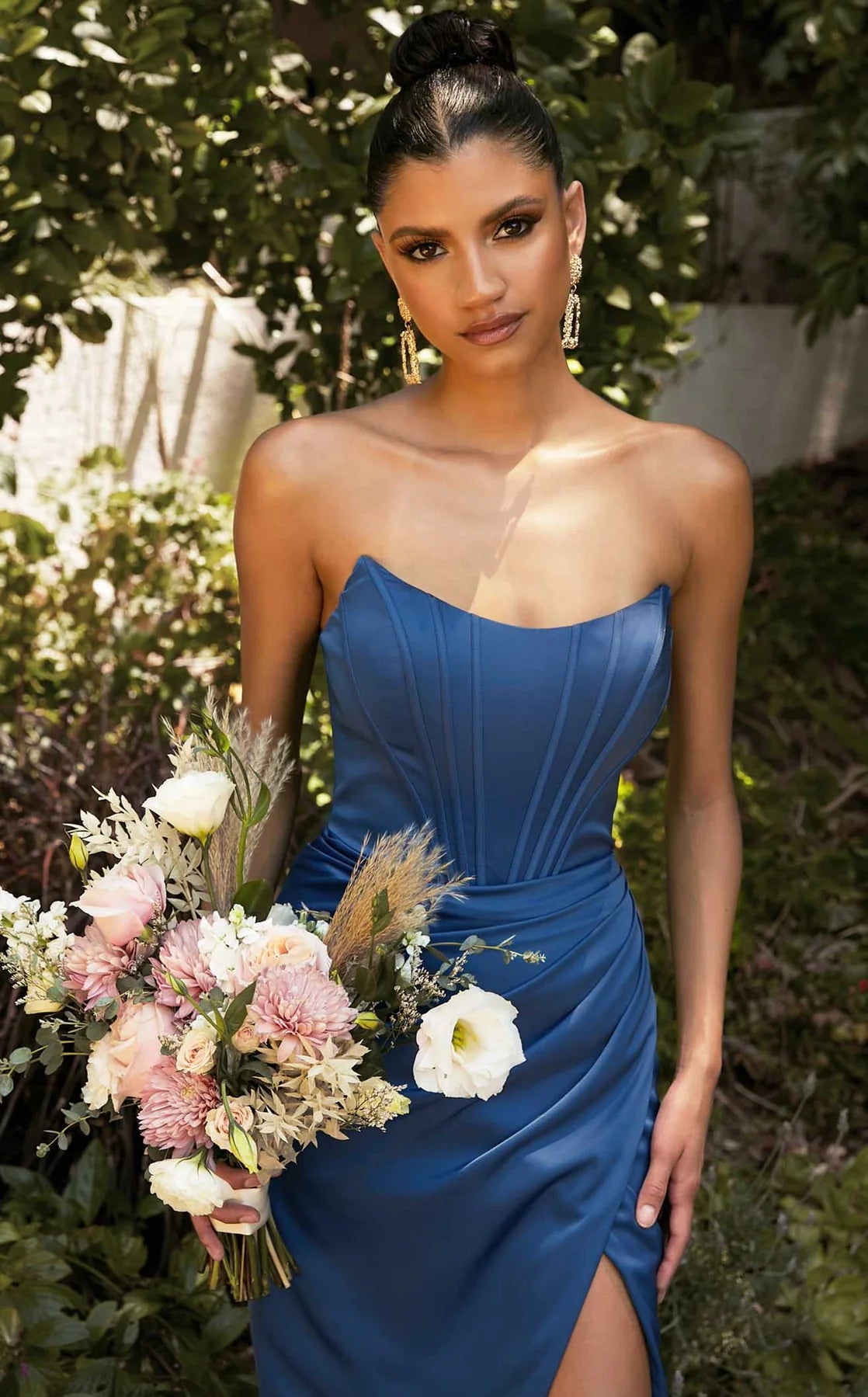LaDivine CD7484 Long Corset Formal Prom Dress
