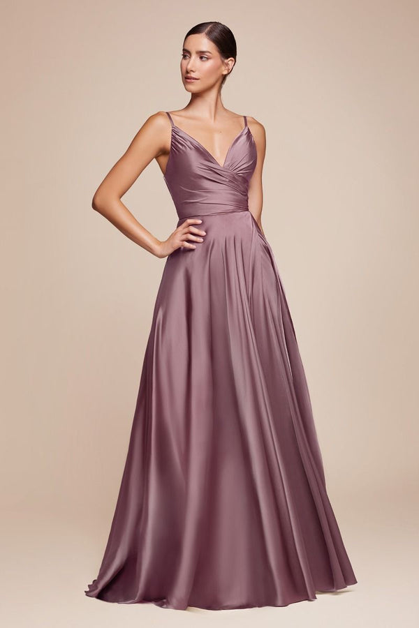 Spaghetti Strap Long Prom Dress Plus Size English Violet