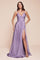 Spaghetti Strap Long Prom Dress Plus Size Light Lavender