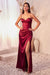 Prom Dresses Formal Long Fitted Bustier Prom Dress Burgundy
