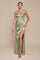 Prom Dresses Long Formal Fitted Slit Corset Prom Dress Sage