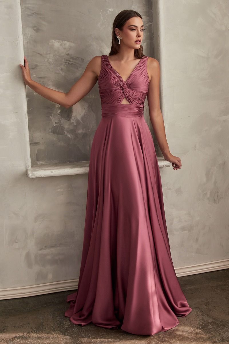 LaDivine 7497 Long Formal Prom Dress - Mauve Rose / 4 LaDivine 7497 Long Formal Prom Dress - Mauve Rose / 4