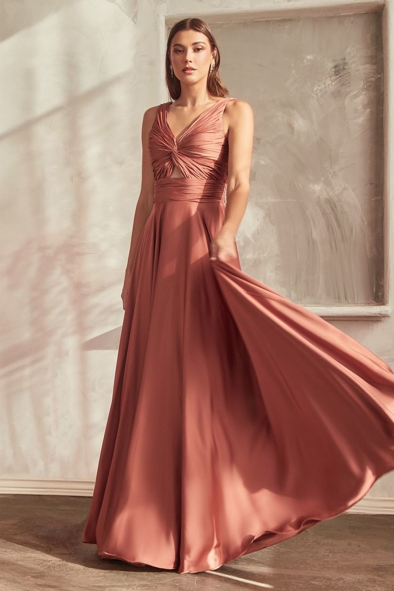 LaDivine 7497 Long Formal Prom Dress - Mauve Rose / 4 LaDivine 7497 Long Formal Prom Dress - Mauve Rose / 4