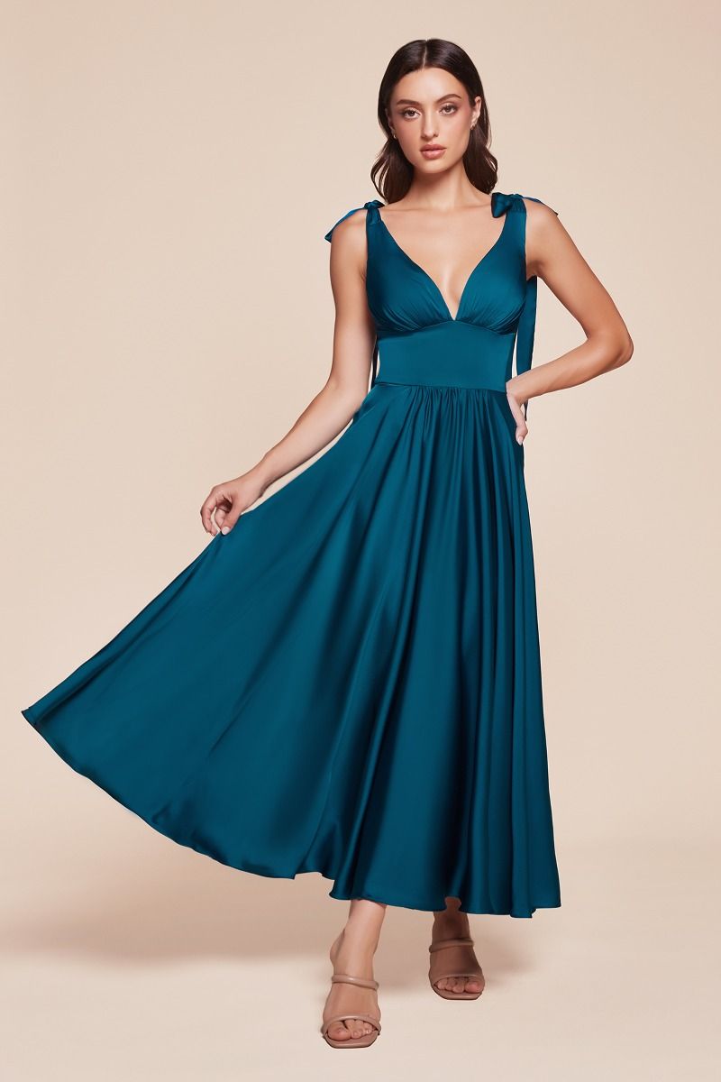 LaDivine 7499 A Line dress in french navy