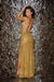 Prom Dresses Fitted Formal Long Prom Dress Gold