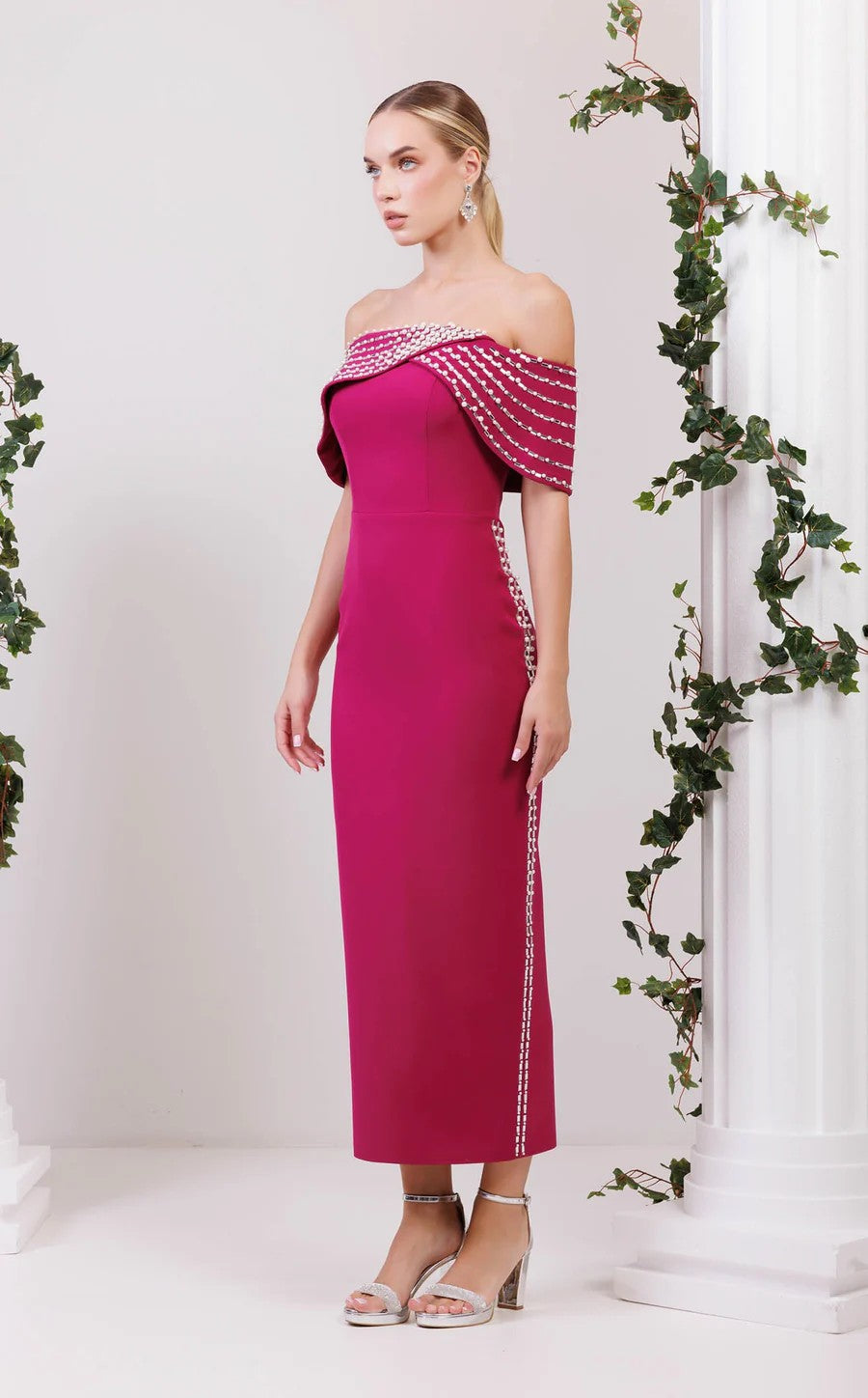 Odrella 7541 Formal Long Beaded Prom Dress