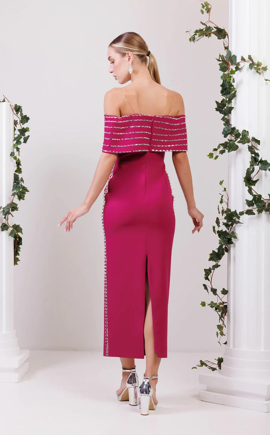 Odrella 7541 Formal Long Beaded Prom Dress