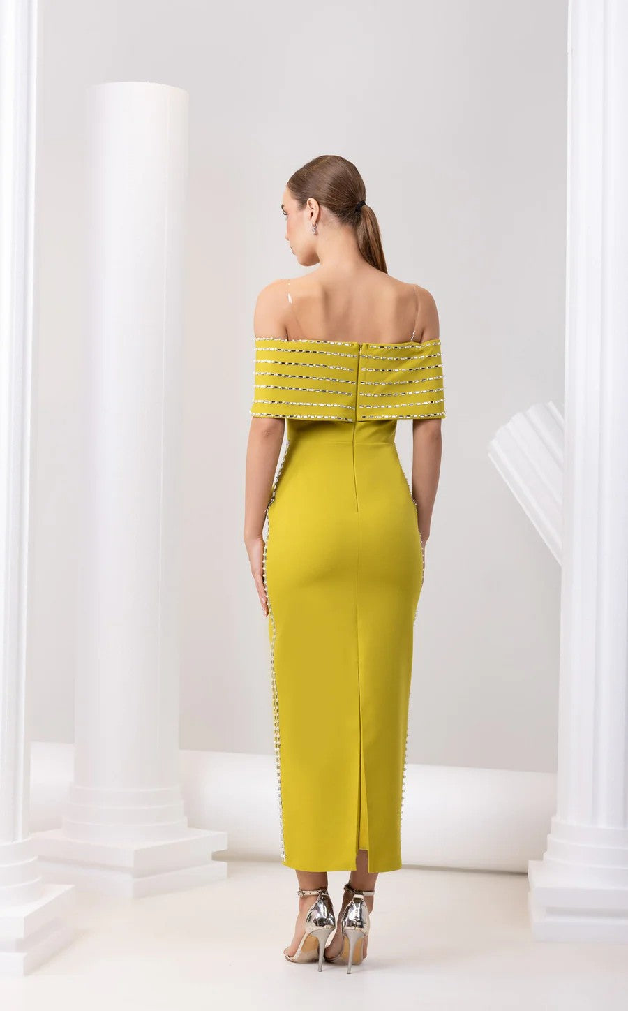 Odrella 7541 Formal Long Beaded Prom Dress