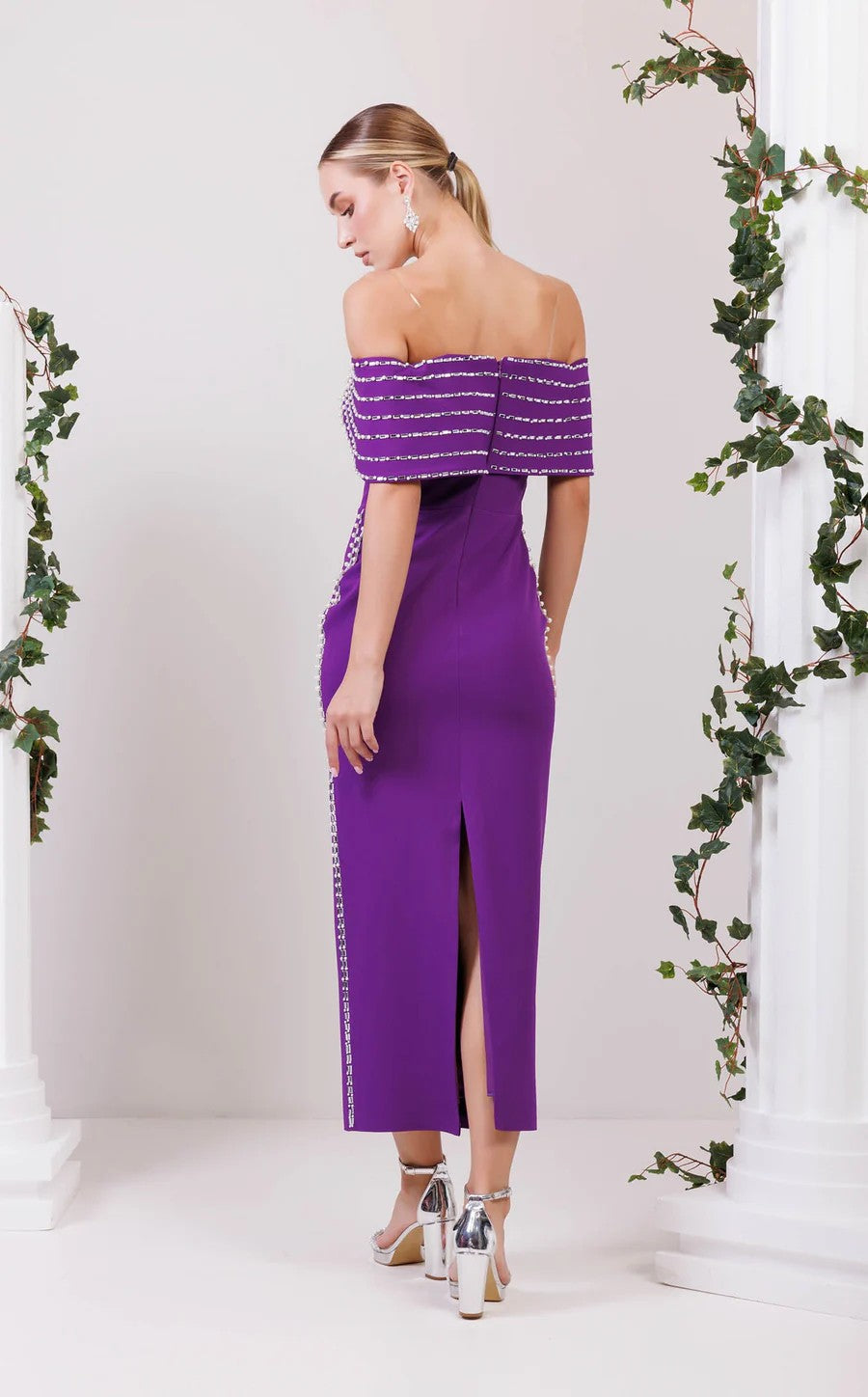 Odrella 7541 Formal Long Beaded Prom Dress