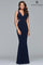 Prom Dresses Fitted Long Formal Evening Prom Gown Navy
