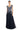 Formal Dresses A Line Long Floral Formal Evening Dress Navy/White