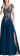 Formal Dresses Long Slit Formal A Line Evening Dress Teal Blue
