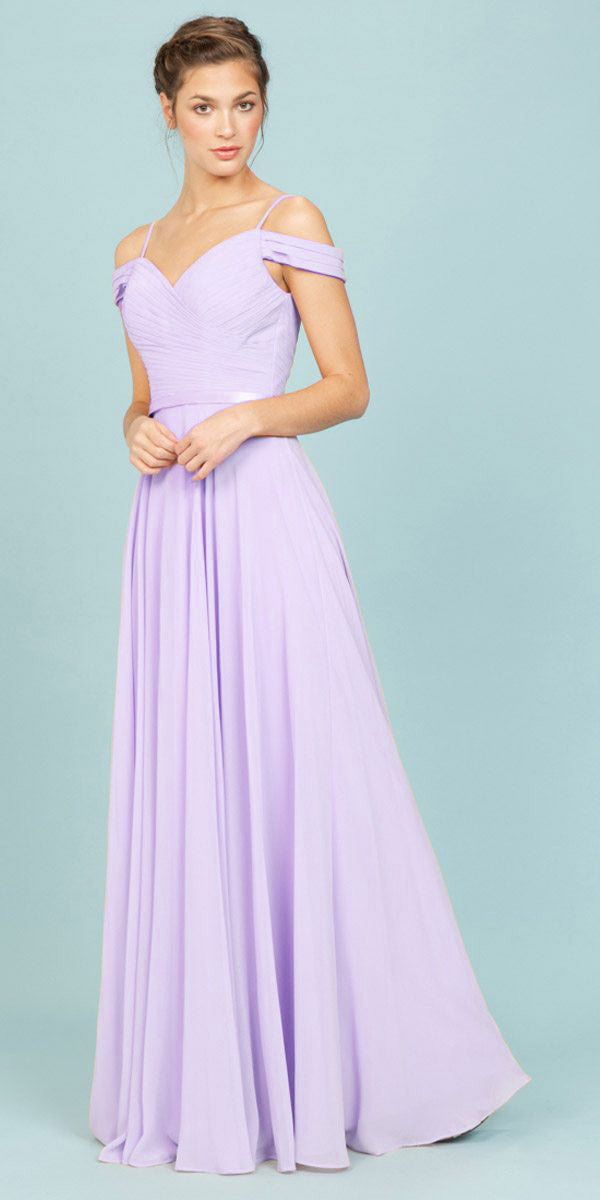 Formal Dresses Long Pleated Prom A line Formal Dress Eureka Fashion 7611 Lilac