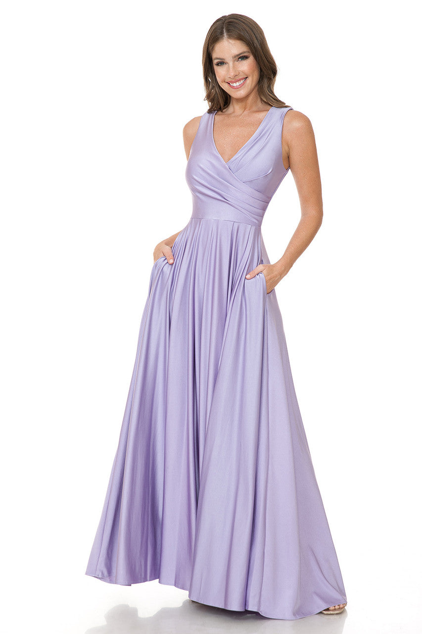 Prom Dresses Formal Pleated Long Evening Prom Dress Lenovia 5242 Lilac