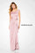 Formal Dresses Pleated Long Formal Beaded Evening Dress Rose Quartz