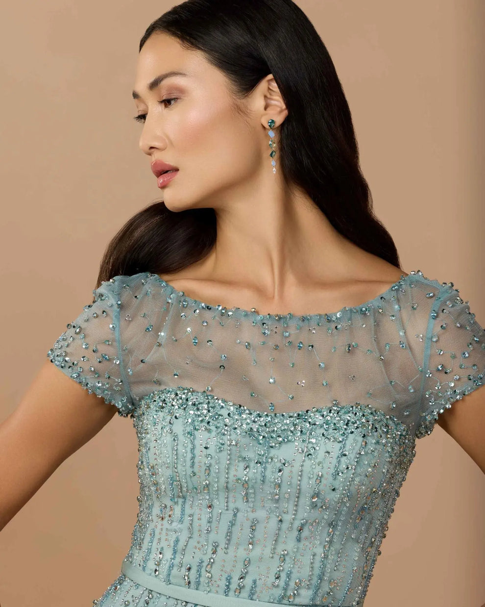 Illusion Floor-Length Sequin Formal Mermaid Mac Duggal 77198