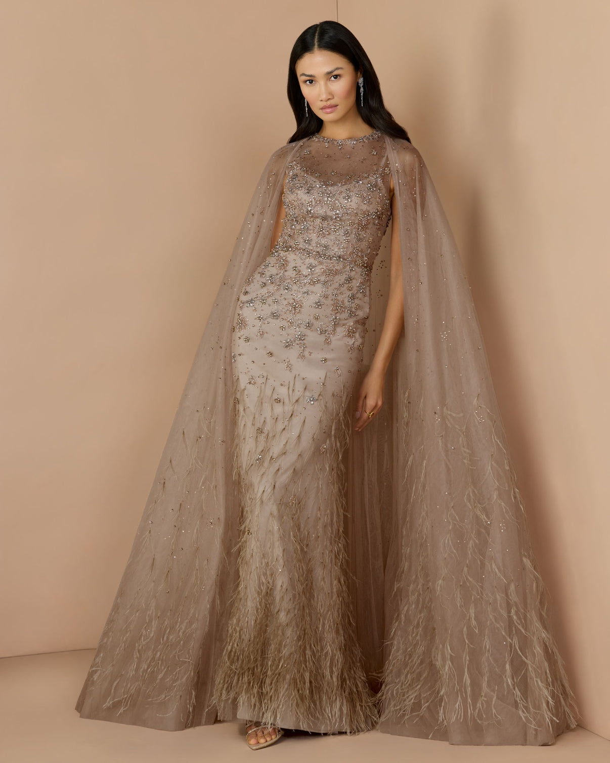 Illusion Floor-Length Tulle Occasion Mermaid Mac Duggal 77104