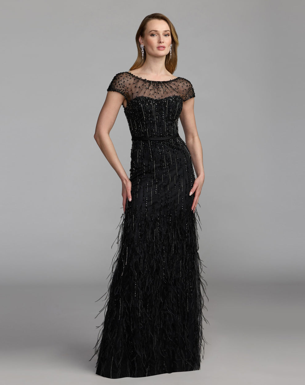 Illusion Floor-Length Sequin Formal Mermaid Mac Duggal 77198