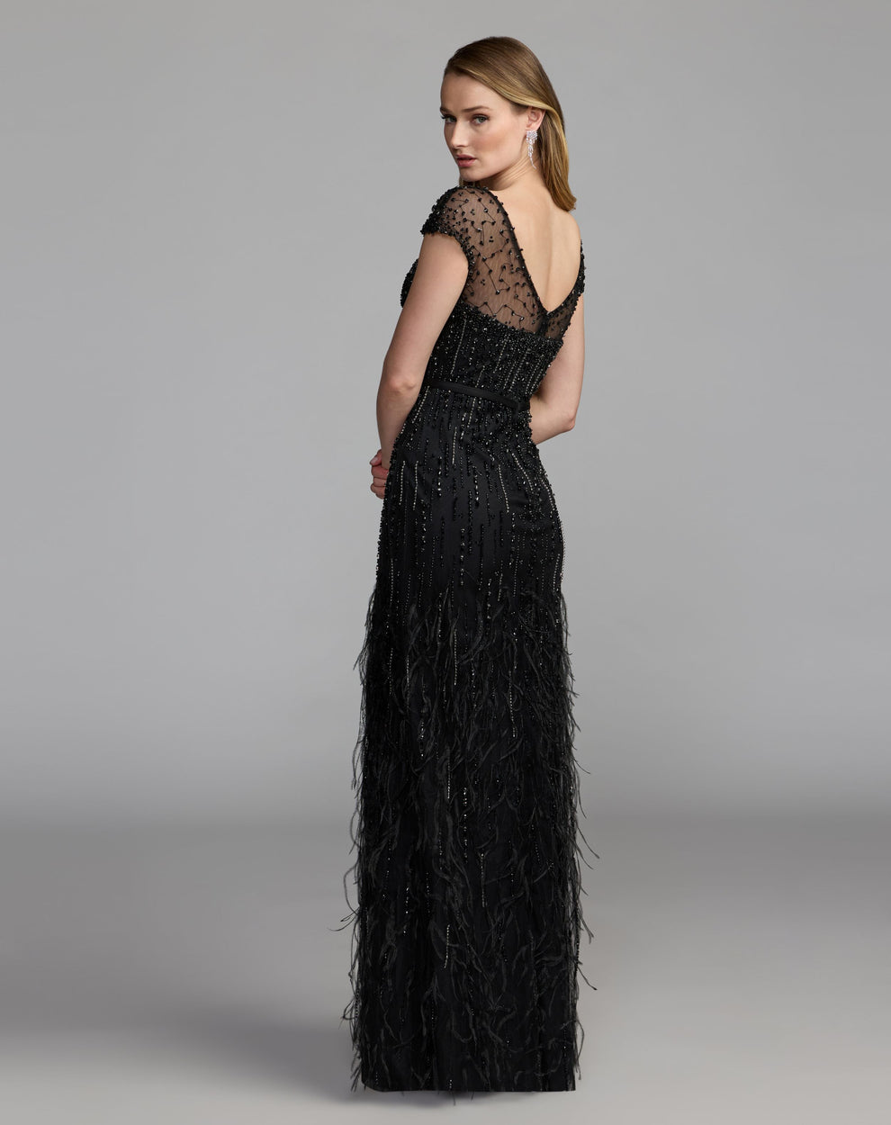 Illusion Floor-Length Sequin Formal Mermaid Mac Duggal 77198
