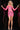 Cocktail Dresses Fitted Long Sleeve Beaded Short Cocktail Dress Neon Pink