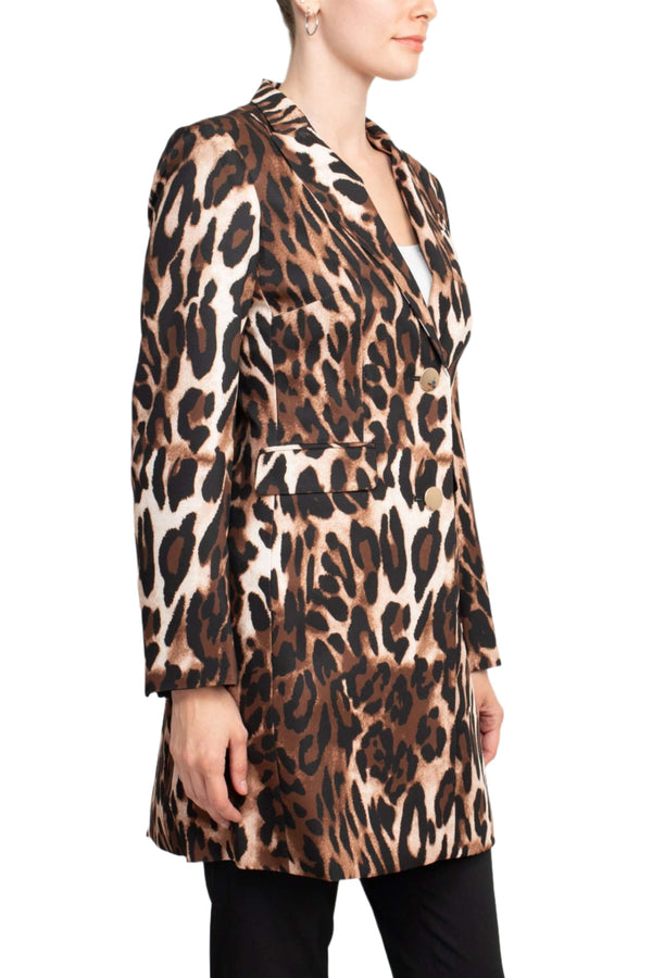 John Meyer Collection 775P190 Long Formal Printed Two Button Pant Suit