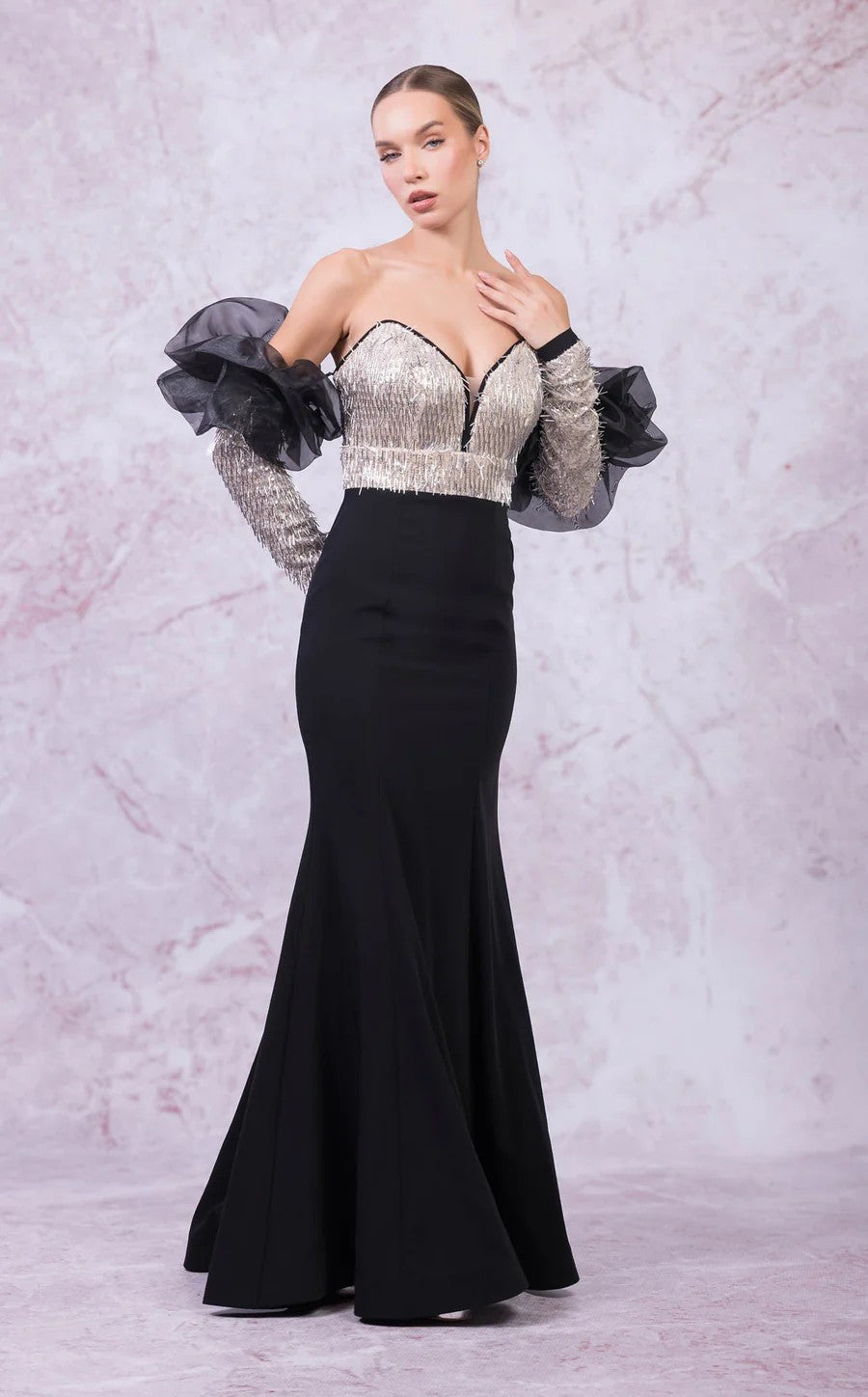 Odrella 7784 Long Prom Formal Lace Dress