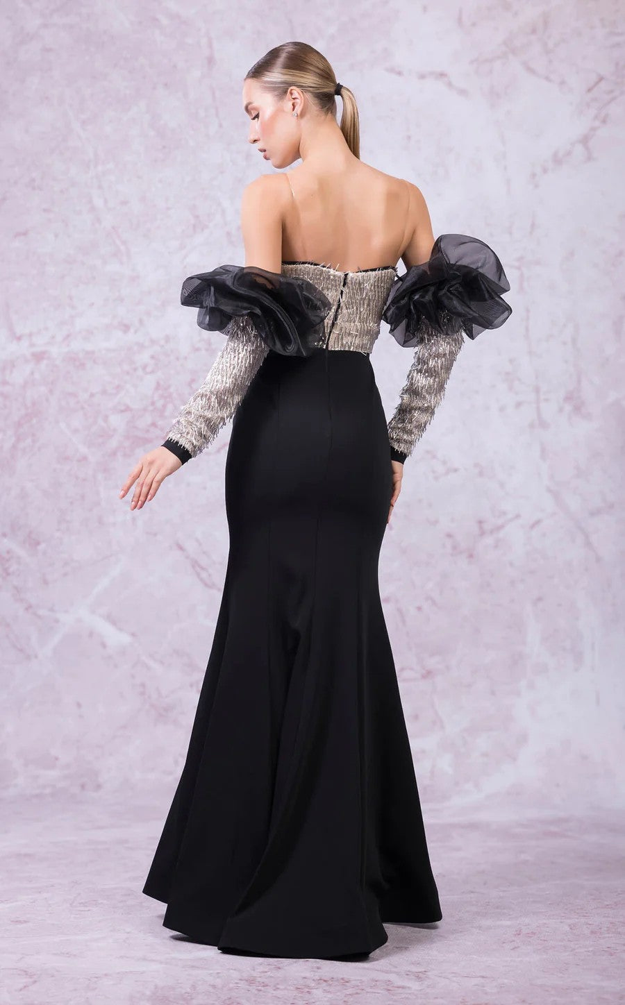 Odrella 7784 Long Prom Formal Lace Dress