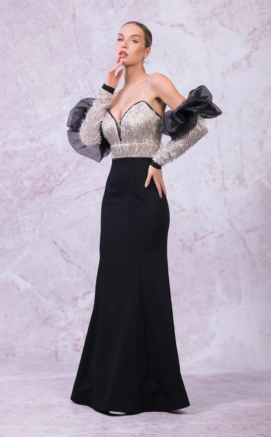 Odrella 7784 Long Prom Formal Lace Dress