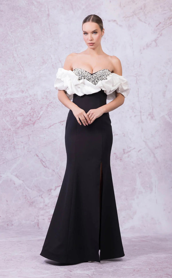Odrella 7796 Fitted Slit Long Formal Prom Mermaid Dress