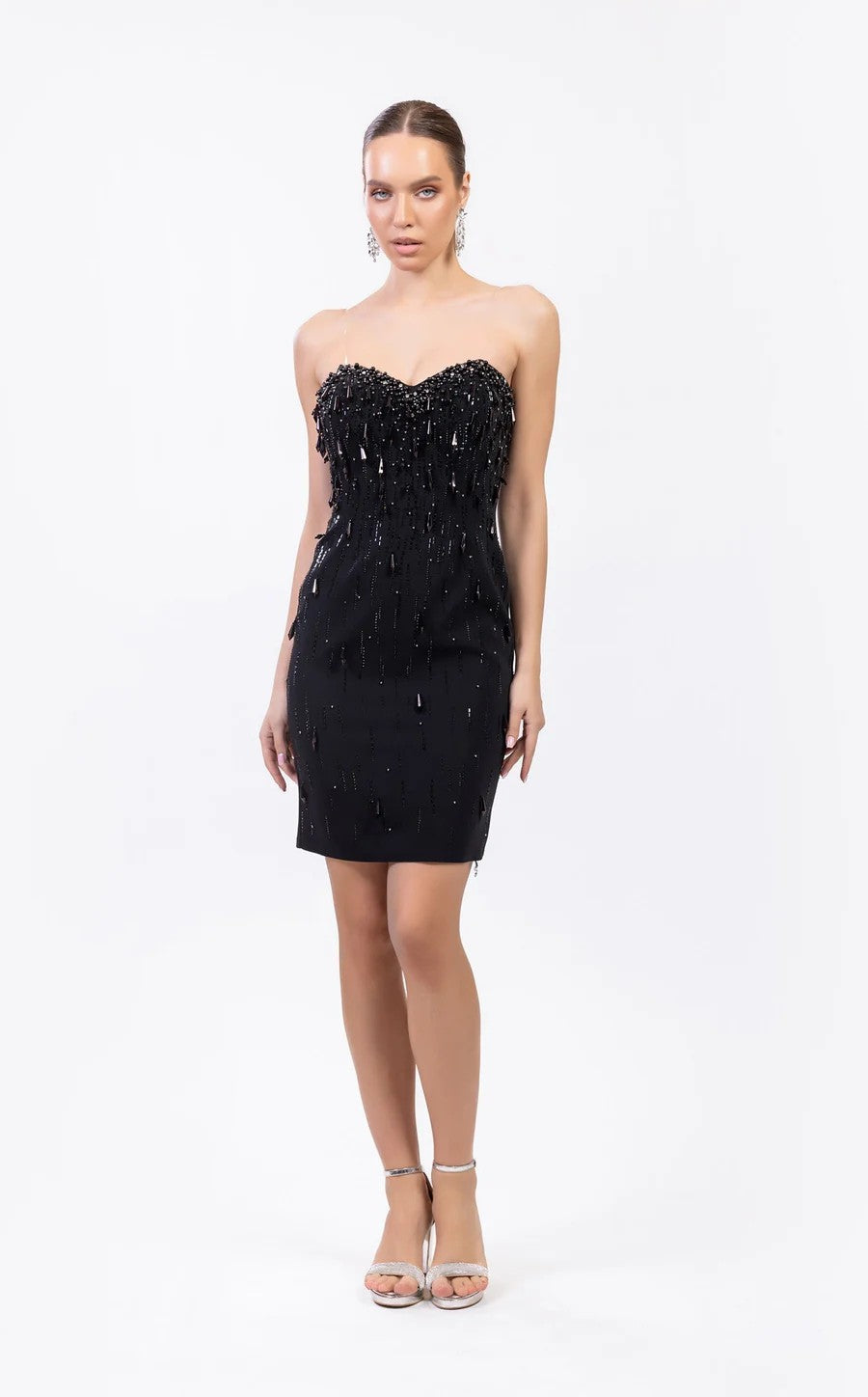 Odrella 7814 Beaded Short Homecoming Cocktail Dress