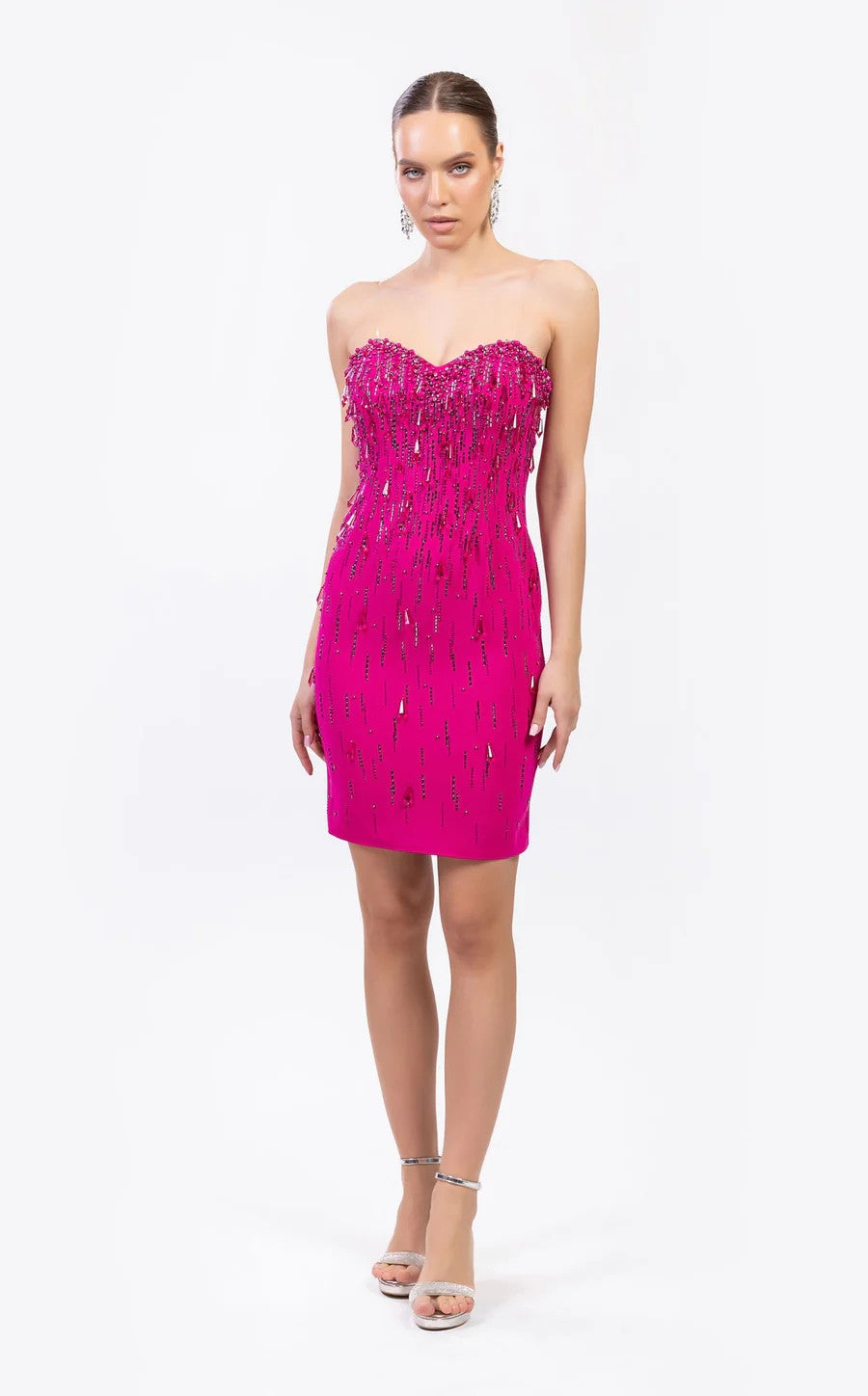 Odrella 7814 Beaded Short Homecoming Cocktail Dress