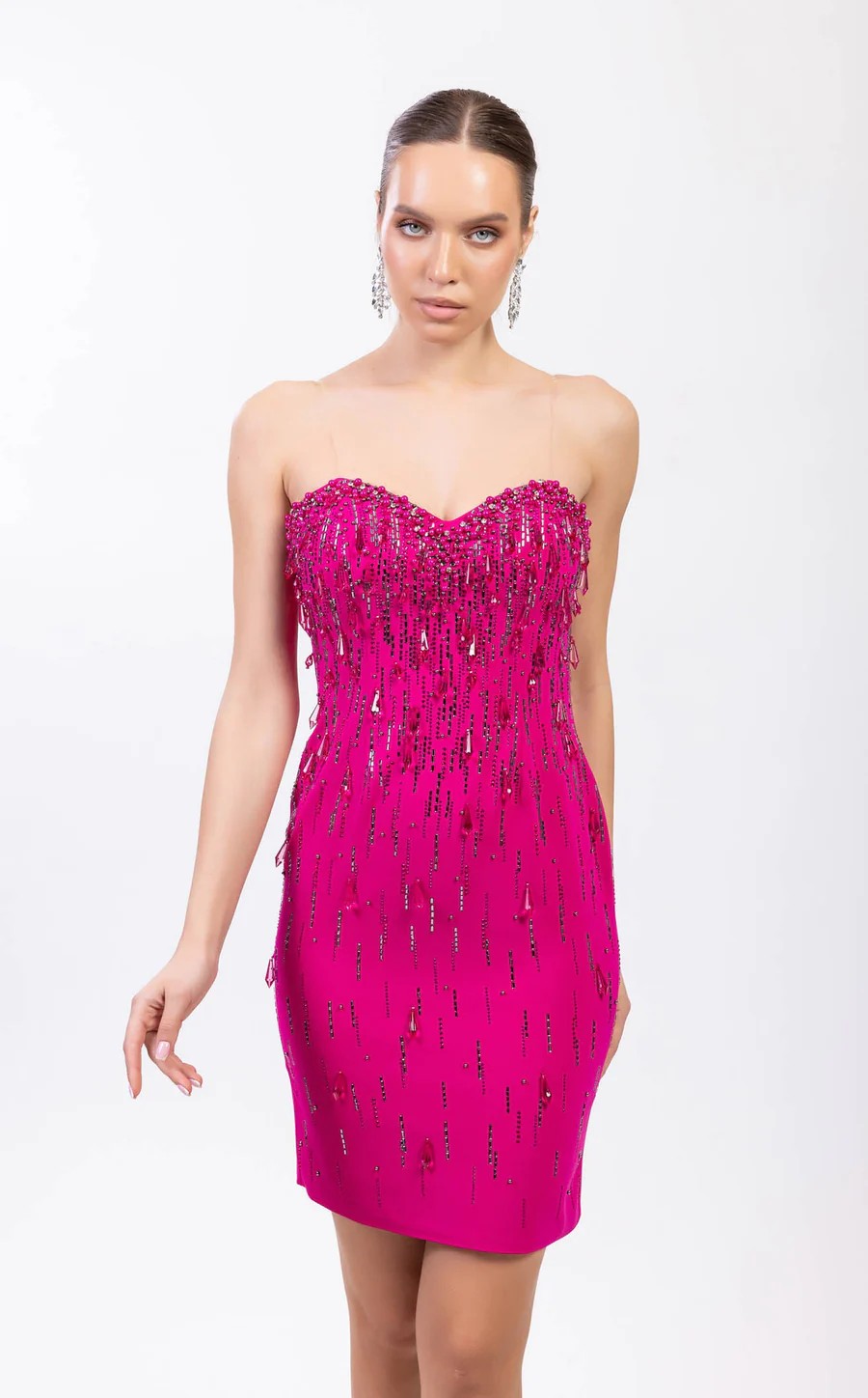 Odrella 7814 Beaded Short Homecoming Cocktail Dress