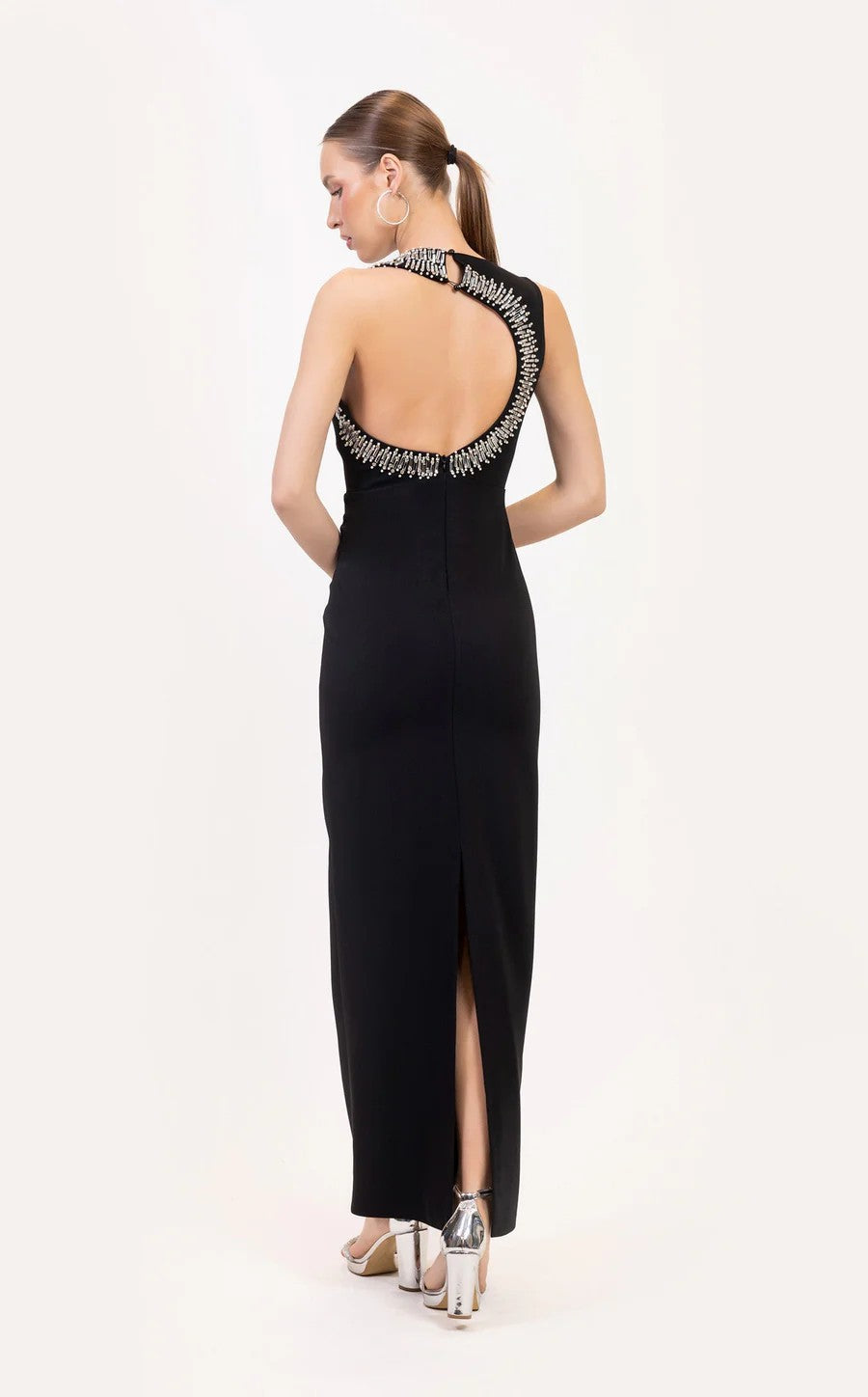 Prom Dresses Prom Beaded Long Formal Fitted Dress Black