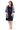 Plus Size Dresses Plus Size Short Two Piece Printed Jacket Dress Navy/Lavender