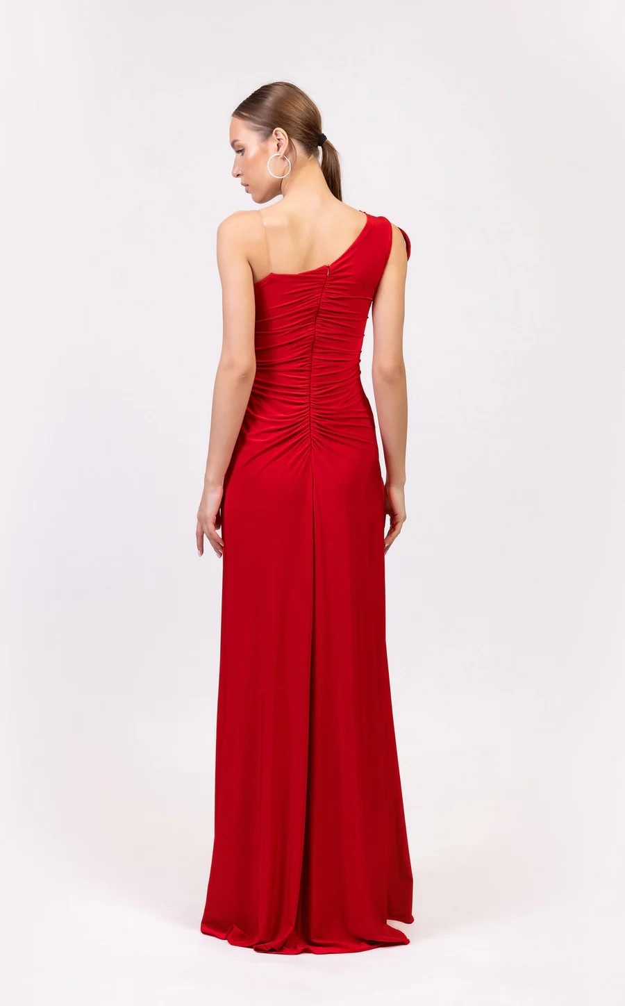 Odrella 7844 Slit Prom Fitted Long Formal Dress