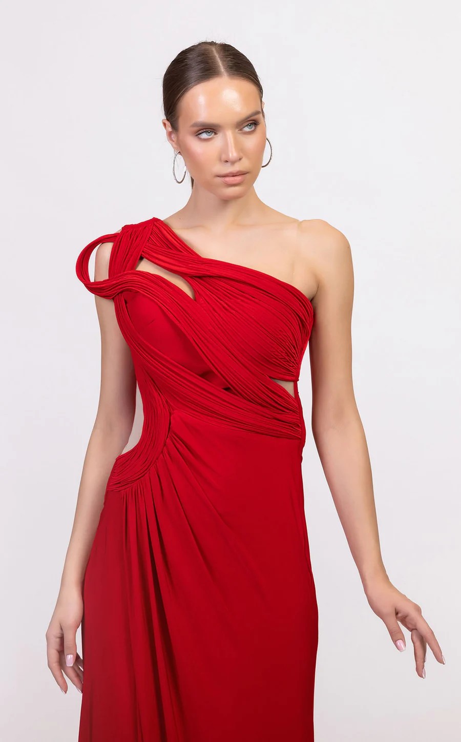 Odrella 7844 Slit Prom Fitted Long Formal Dress