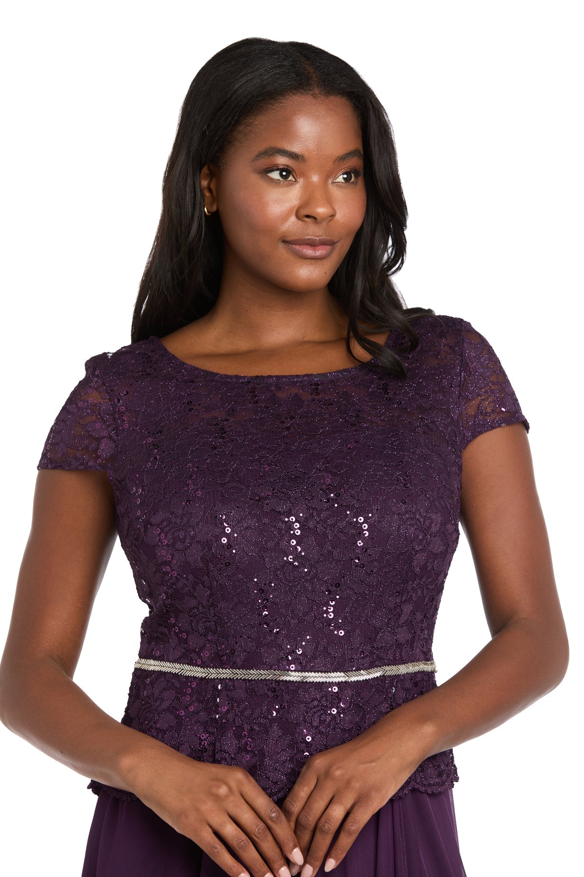Prom Dresses Floral Lace Formal Long Prom Dress Plum