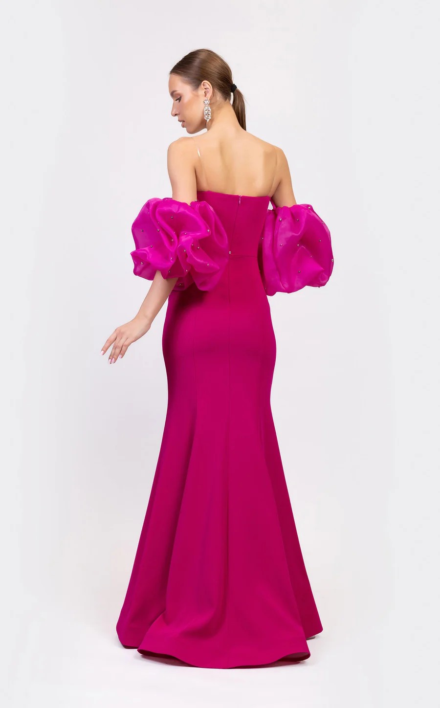 Odrella 7879 Fitted Prom Long Formal Beaded Evening Dress