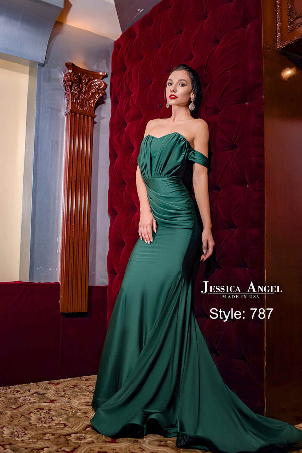 Jessica Angel 787 Long Formal Mermaid Fit Prom Dress
