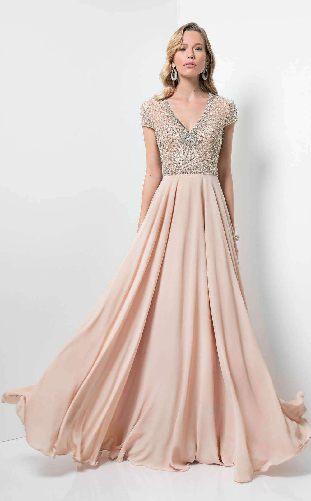 Terani Couture Long Formal Chiffon Dress 1712M3429 - The Dress Outlet