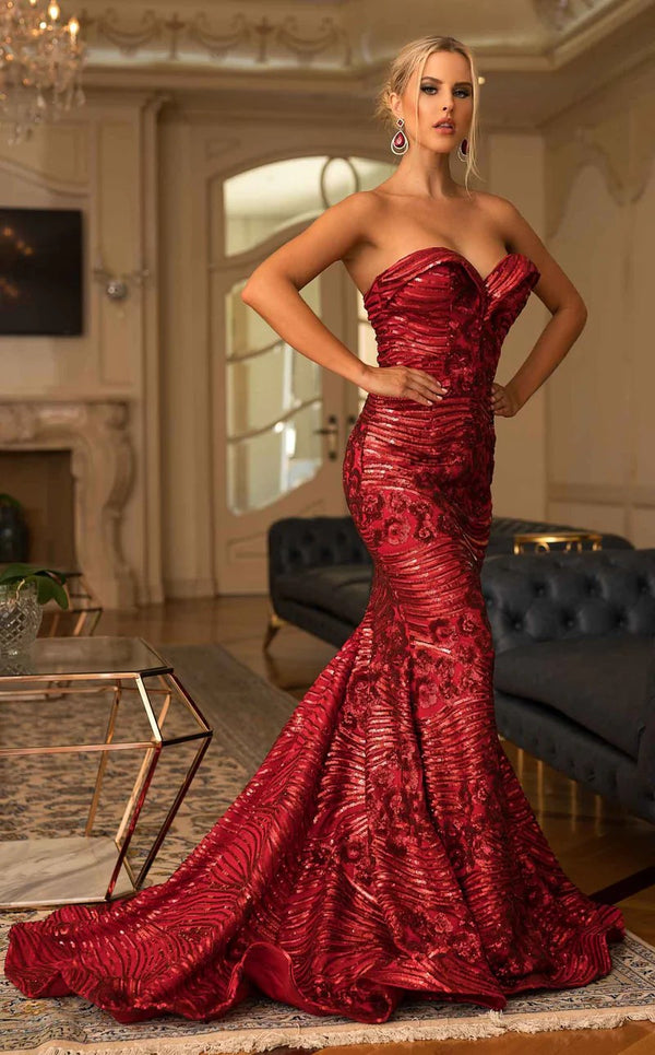 Jessica Angel 789 Prom Mermaid Long Floral Formal Dress