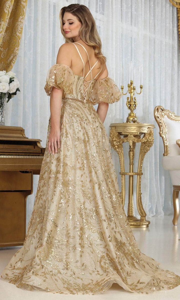 V-Neck Floor-Length Tulle Prom A-Line May Queen 2038