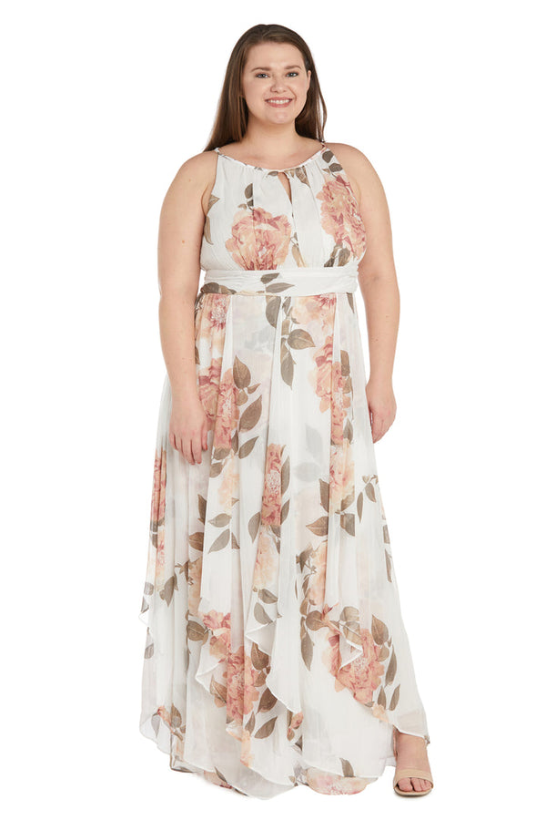 Floral Print Plus Size Dress Long R&M Richards 7908W